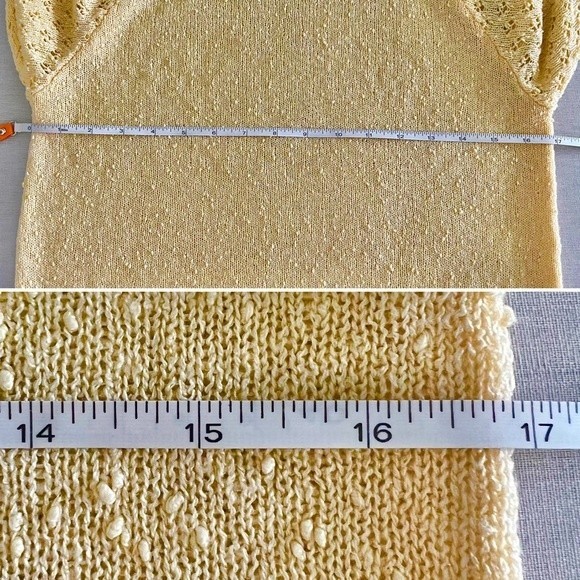 Vintage Yellow Sweater Embroidered M - Picture 8 of 8